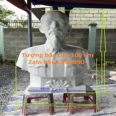 Tượng Bác Hồ Cao Sơn Trắng 100cm