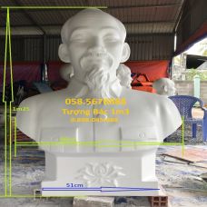 Tượng Bác Hồ Cao Sơn Trắng 120cm